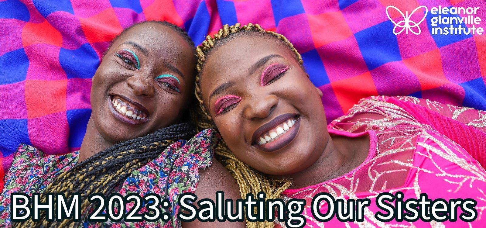 Two Black women laughing. Happy.Having fun