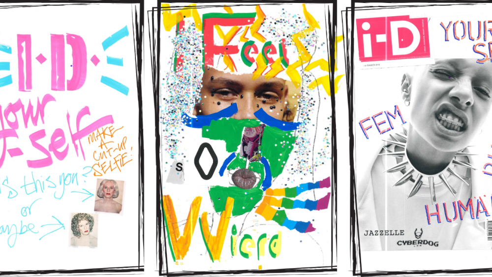 3 Pride Posters featuring images and the words ID Yourself, and I Feel Weird 